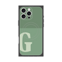 プレミアムスクエアケース with MagSafe［ オリジナル - initial two tone - G green ］