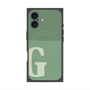 プレミアムスクエアケース with MagSafe［ オリジナル - initial two tone - G green ］
