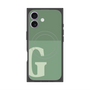 プレミアムスクエアケース with MagSafe［ オリジナル - initial two tone - G green ］