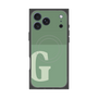 プレミアムスクエアケース with MagSafe［ オリジナル - initial two tone - G green ］