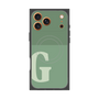 プレミアムスクエアケース with MagSafe［ オリジナル - initial two tone - G green ］
