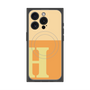 プレミアムスクエアケース with MagSafe［ オリジナル - initial two tone - H orange ］