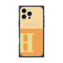 プレミアムスクエアケース with MagSafe［ オリジナル - initial two tone - H orange ］