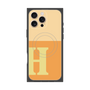 プレミアムスクエアケース with MagSafe［ オリジナル - initial two tone - H orange ］