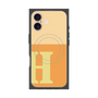 プレミアムスクエアケース with MagSafe［ オリジナル - initial two tone - H orange ］