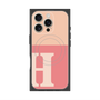 プレミアムスクエアケース with MagSafe［ オリジナル - initial two tone - H pink ］
