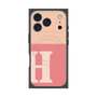 プレミアムスクエアケース with MagSafe［ オリジナル - initial two tone - H pink ］