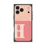 プレミアムスクエアケース with MagSafe［ オリジナル - initial two tone - H pink ］