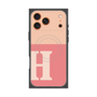 プレミアムスクエアケース with MagSafe［ オリジナル - initial two tone - H pink ］