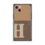 プレミアムスクエアケース with MagSafe［ オリジナル - initial two tone - H brown ］