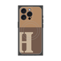 プレミアムスクエアケース with MagSafe［ オリジナル - initial two tone - H brown ］