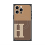 プレミアムスクエアケース with MagSafe［ オリジナル - initial two tone - H brown ］