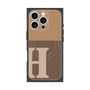 プレミアムスクエアケース with MagSafe［ オリジナル - initial two tone - H brown ］