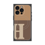プレミアムスクエアケース with MagSafe［ オリジナル - initial two tone - H brown ］