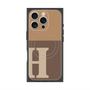 プレミアムスクエアケース with MagSafe［ オリジナル - initial two tone - H brown ］