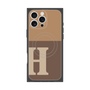 プレミアムスクエアケース with MagSafe［ オリジナル - initial two tone - H brown ］