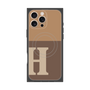 プレミアムスクエアケース with MagSafe［ オリジナル - initial two tone - H brown ］