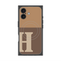 プレミアムスクエアケース with MagSafe［ オリジナル - initial two tone - H brown ］