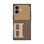 プレミアムスクエアケース with MagSafe［ オリジナル - initial two tone - H brown ］