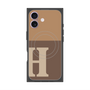 プレミアムスクエアケース with MagSafe［ オリジナル - initial two tone - H brown ］