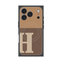 プレミアムスクエアケース with MagSafe［ オリジナル - initial two tone - H brown ］