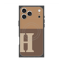 プレミアムスクエアケース with MagSafe［ オリジナル - initial two tone - H brown ］