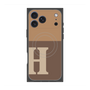 プレミアムスクエアケース with MagSafe［ オリジナル - initial two tone - H brown ］