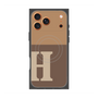 プレミアムスクエアケース with MagSafe［ オリジナル - initial two tone - H brown ］