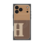 プレミアムスクエアケース with MagSafe［ オリジナル - initial two tone - H brown ］
