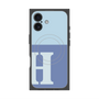 プレミアムスクエアケース with MagSafe［ オリジナル - initial two tone - H blue ］