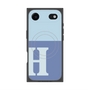 プレミアムスクエアケース with MagSafe［ オリジナル - initial two tone - H blue ］