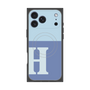 プレミアムスクエアケース with MagSafe［ オリジナル - initial two tone - H blue ］