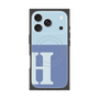 プレミアムスクエアケース with MagSafe［ オリジナル - initial two tone - H blue ］