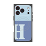 プレミアムスクエアケース with MagSafe［ オリジナル - initial two tone - H blue ］