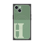 プレミアムスクエアケース with MagSafe［ オリジナル - initial two tone - H green ］