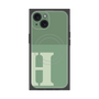 プレミアムスクエアケース with MagSafe［ オリジナル - initial two tone - H green ］