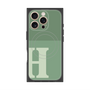 プレミアムスクエアケース with MagSafe［ オリジナル - initial two tone - H green ］