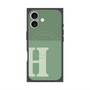 プレミアムスクエアケース with MagSafe［ オリジナル - initial two tone - H green ］