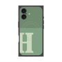 プレミアムスクエアケース with MagSafe［ オリジナル - initial two tone - H green ］