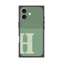 プレミアムスクエアケース with MagSafe［ オリジナル - initial two tone - H green ］