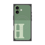 プレミアムスクエアケース with MagSafe［ オリジナル - initial two tone - H green ］