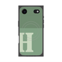 プレミアムスクエアケース with MagSafe［ オリジナル - initial two tone - H green ］