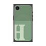 プレミアムスクエアケース with MagSafe［ オリジナル - initial two tone - H green ］