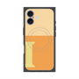 プレミアムスクエアケース with MagSafe［ オリジナル - initial two tone - I orange ］
