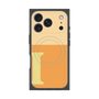 プレミアムスクエアケース with MagSafe［ オリジナル - initial two tone - I orange ］