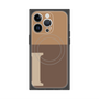 プレミアムスクエアケース with MagSafe［ オリジナル - initial two tone - I brown ］