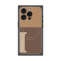 プレミアムスクエアケース with MagSafe［ オリジナル - initial two tone - I brown ］