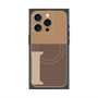 プレミアムスクエアケース with MagSafe［ オリジナル - initial two tone - I brown ］