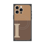 プレミアムスクエアケース with MagSafe［ オリジナル - initial two tone - I brown ］