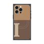 プレミアムスクエアケース with MagSafe［ オリジナル - initial two tone - I brown ］